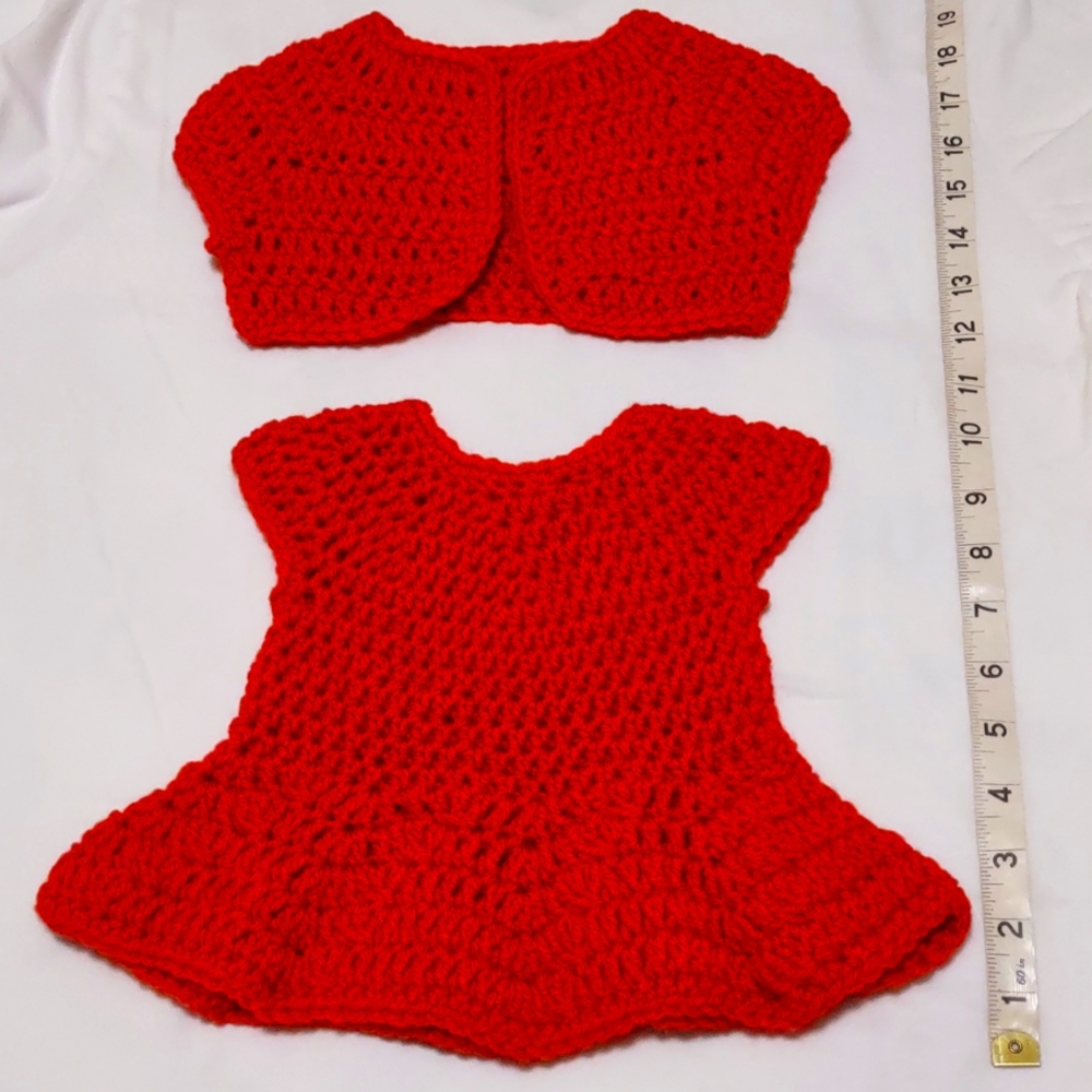 Crochet Matching 2 Piece Ensemble, Just Hand Made USA